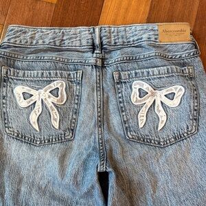Abercrombie Kids Light Blue Bow Jeans